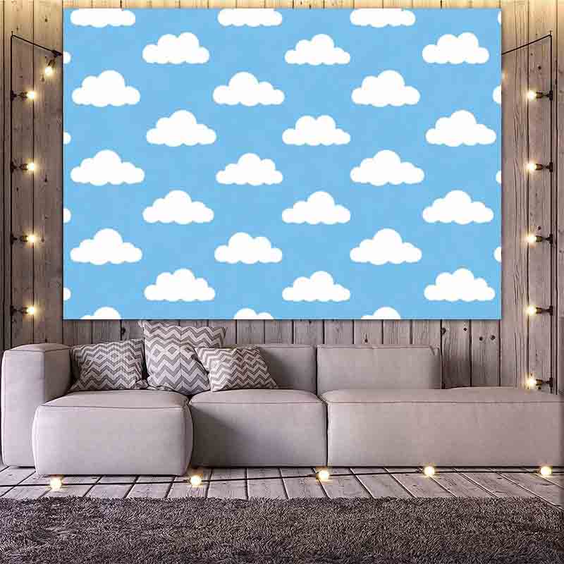 Cartoon Simple Blue Sky White  - Portrait Photography With Lighting review and price