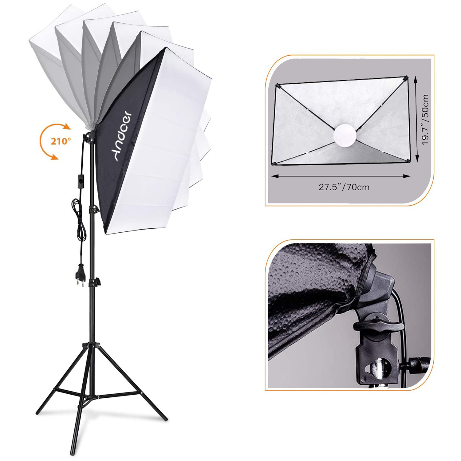 Andoer Softbox Lighting Set St - Photography Led Lighting Kit review and price