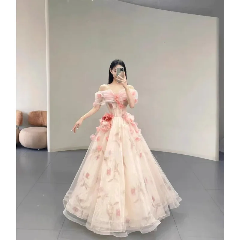 Korea Floral Off Shoulder Wedd - Photography Lighting For Clothing review and price
